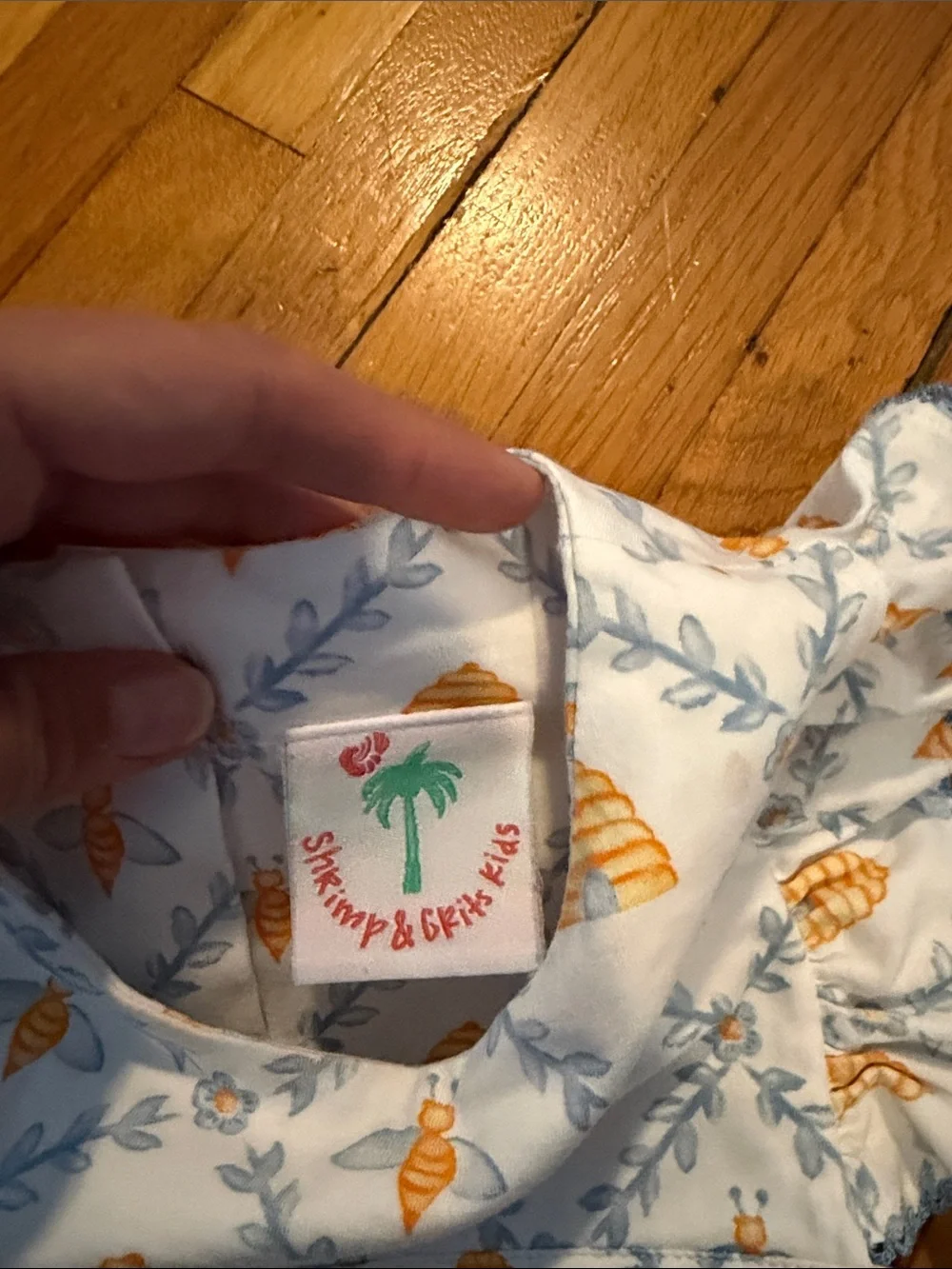 Shrimp and Grits Bee Print Ruffle Romper 2T, Queen Bee Busy Bee